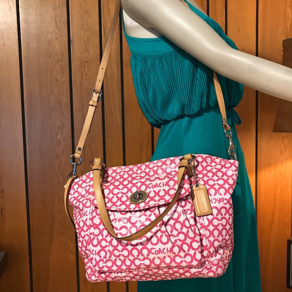 Coach Op Art Leah Signature Bag Tote 13142